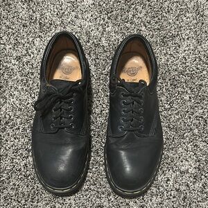 Dr. Martens Black Leather Men's Shoes